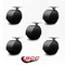 Service Caster 2-3/8'' Floor Safe Black Hooded Twin Wheel Caster Top Plate, 5PK SCC-TP02S60D-NYU-FB-TP2-5 - alternate 2